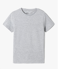 GEMO Tee-shirt à manches courtes en coton uni garçon gris standard