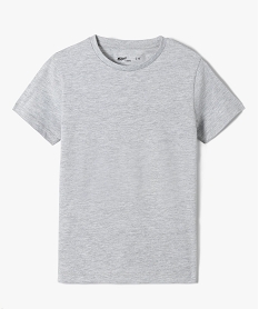 GEMO Tee-shirt à manches courtes en coton uni garçon Gris