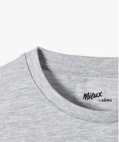 tee-shirt a manches courtes en coton uni garcon gris standard tee-shirtsD836701_2