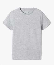 tee-shirt a manches courtes en coton uni garcon gris standard tee-shirtsD836701_4