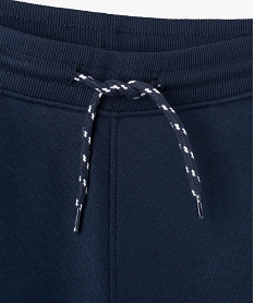 bermuda en jersey molletonne et taille elastiquee garcon bleuD837801_2