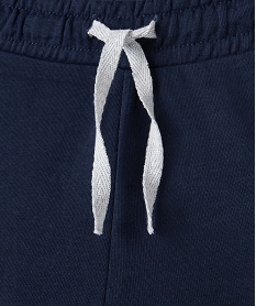 short en maille avec taille elastiquee fille bleu shortsD839501_2