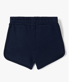 short en maille avec taille elastiquee fille bleu shortsD839501_3