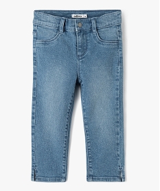 GEMO Pantacourt en jean coupe Slim fille Gris