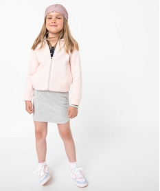 GEMO Jupe courte en maille jogging fille gris standard