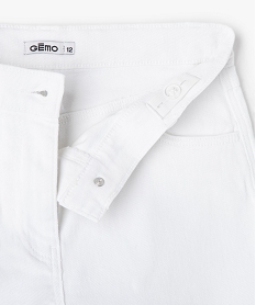 short en denim avec revers cousus fille blanc standard shortsD844501_2