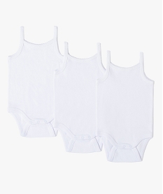 bodies bebe a bretelles (lot de 3) 100 coton biologique blancD869801_1