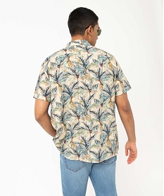 chemise manches courtes imprime palmiers homme imprime chemise manches courtesD900801_3