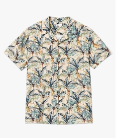 chemise manches courtes imprime palmiers homme imprimeD900801_4