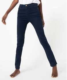 GEMO Jean femme coupe Slim taille haute - L30 Bleu