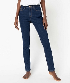 GEMO Jean femme coupe Slim taille haute - L30 bleu standard