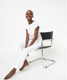GEMO Jean femme coupe Regular L30 Blanc