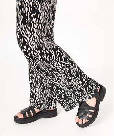 pantalon imprime en maille extensible avec ceinture elastiquee femme imprime pantalonsD911101_2