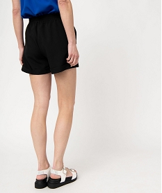 short taille haute extensible femme noir shortsD913601_3