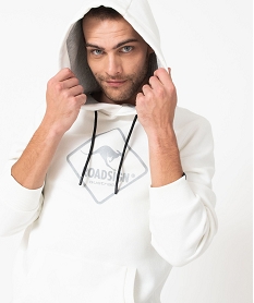 sweat a capuche en molleton homme - roadsign blancD917001_3