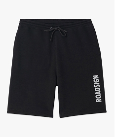 bermuda en molleton doux homme - roadsign noir short en molletonD917101_4