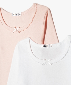 tee-shirts fille a manches longues en coton biologique (lot de 2) multicoloreD920601_2
