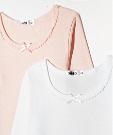tee-shirts fille a manches longues en coton biologique (lot de 2) multicoloreD920601_4