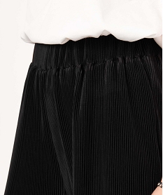 pantalon large en maille plissee fluide femme noir pantacourtsD923801_2