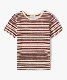 GEMO Tee-shirt à manches courtes rayé garçon kaki chine