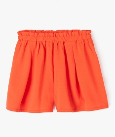 GEMO Short ample avec taille élastique fille orange standard