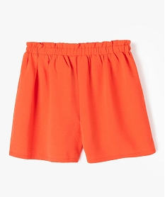short ample avec taille elastique fille orange shortsD925701_3