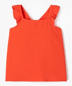 blouse a bretelles volantees avec dos fantaisie fille orangeD926001_1