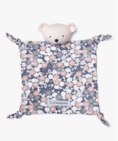 GEMO Doudou plat avec tête de souris pour bébé - LuluCastagnette orange vif