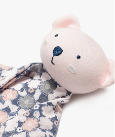 doudou plat avec tete de souris pour bebe - lulucastagnette orange vif hochets doudous et peluchesD928001_2
