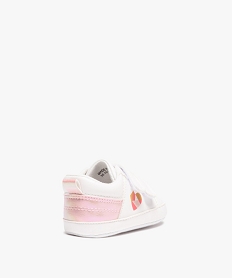 baskets naissance bebe fille a scratch avec details scintillants blancD936401_4
