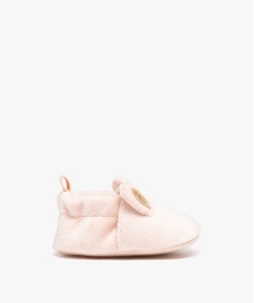 chaussons de naissance bebe fille lapin en velours rose chaussures de naissanceD936701_1