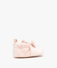 chaussons de naissance bebe fille lapin en velours rose chaussures de naissanceD936701_4