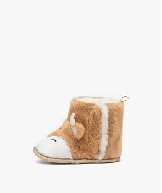 chaussons de naissance bebe fille boots a scratch en forme de cerf beige standardD936901_3