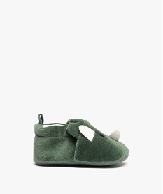 GEMO Chaussons de naissance en velours avec détails rhinocéros Vert