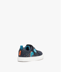 tennis garcon avec motif dinosaure et fermeture scratch bleu baskets et tennisD939101_4