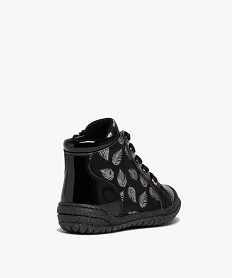 baskets bebe fille mid-cut a details vernis et metallises noir baskets et tennisD939901_4