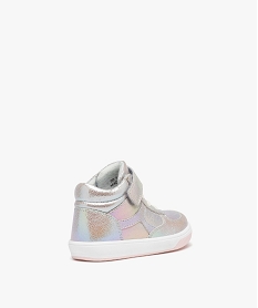 baskets bebe fille mid-cut irisees avec scratch multicolore baskets et tennisD940001_4