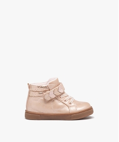 GEMO Boots bébé fille irisées avec doublure peluche rose standard