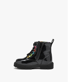 boots bebe fille a paillettes avec detail arc-en-ciel noir bottes et chaussures montantesD941701_3