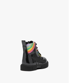 boots bebe fille a paillettes avec detail arc-en-ciel noir bottes et chaussures montantesD941701_4