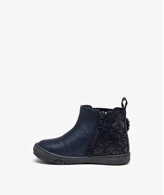 boots chelsea a pompons et paillettes bebe fille bleu bottes et chaussures montantesD941801_3