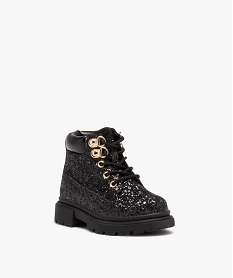 boots fille fourrees dessus a strass noir bottes et chaussures montantesD941901_2