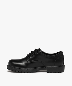 derbies garcon unis a semelle crantee fermeture lacets noir chaussures bassesD942701_3