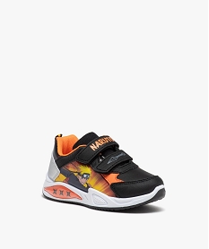 baskets garcon imprimees a semelle lumineuse et double scratch - naruto noir basketsD942901_2