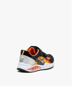 baskets garcon imprimees a semelle lumineuse et double scratch - naruto noir basketsD942901_4
