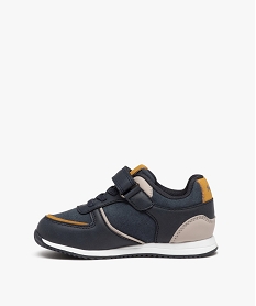 basket multi-matieres avec fermeture a scratch garcon bleu basketsD943401_3