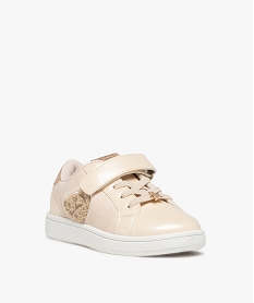 baskets fille a details brillants et vernis - lulucastagnette beige basketsD944801_2