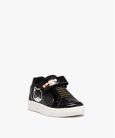 baskets fille a strass sans lacets noir basketsD945601_2
