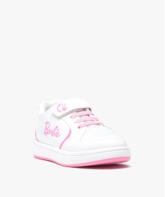 baskets fille pailletees a scratch et a lacets - barbie blanc basketsD945701_2