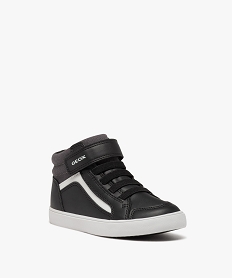 baskets garcon mid-cut a lacets elastiques et a scratch - geox noir basketsD946301_2